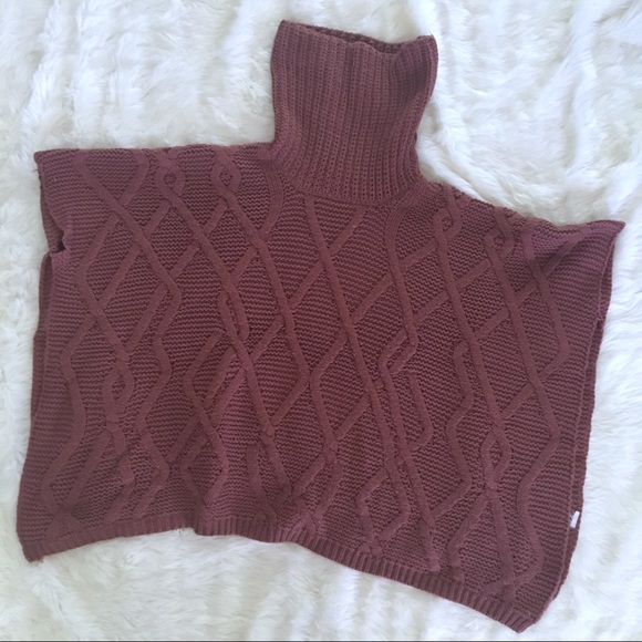 Charlotte Russe Turtle Neck Knitted Poncho - Picture 6 of 8